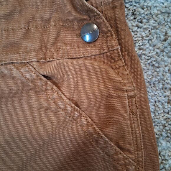 Carhartt Short Overalls Shortalls Brown Toddler 4T - Picture 7 of 11